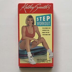 Kathy Smith's Step Workout VHS Tape - Vintage 1992 Aerobic/Toning Fitness Video